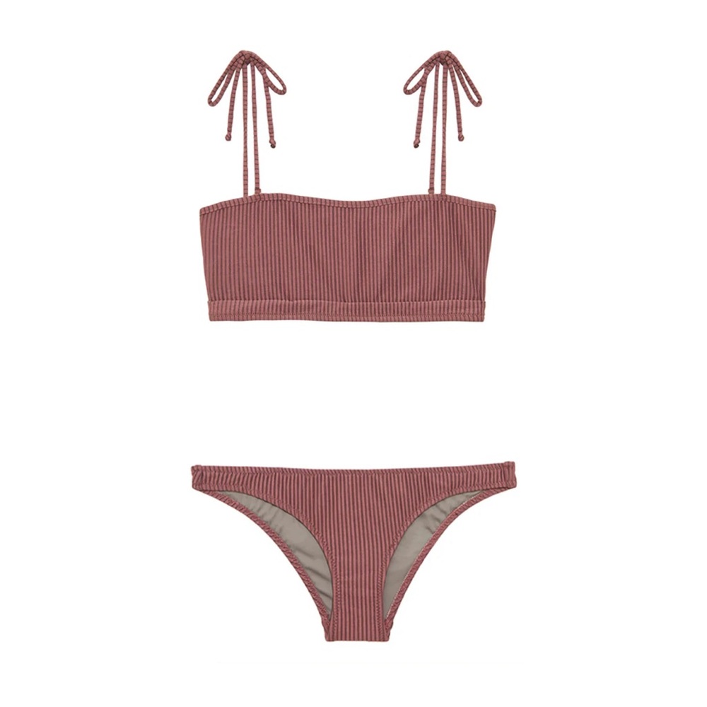 Made by Dawn Mauve Rib Bikini Set